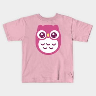 Purple Cute baby Owl Kids T-Shirt